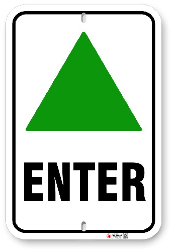 1NE101 Enter sign