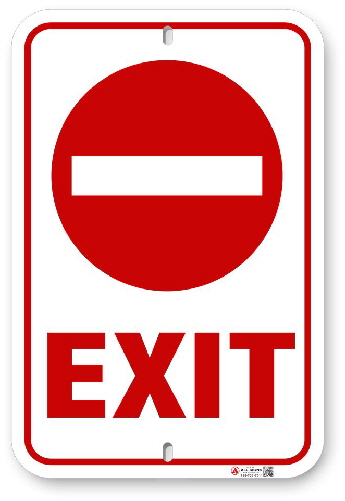 1NE102 No Exit sign 