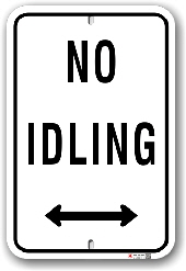 1ni001 no idling parking sign made by all sign