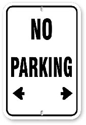 1np001 basic no parking sign