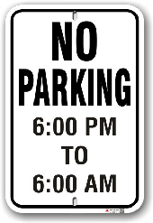 1np002 no parking with time limit parking sign by all sign