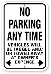 1np007 no parking any time