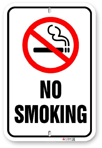 1NS001 No Smoking sign