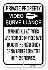 1NT003 Video Surveillance Warning Sign 