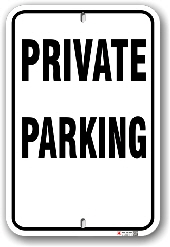 1pp003 private parking only parking sign made by all sign