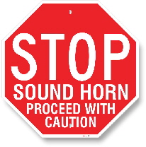 ST002 Stop Sign Sound Horn Proceed with Caution