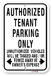 1tp006 tenant parking only sign made by all signs co