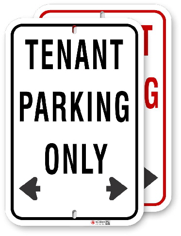 1TP001 Basic Tenant Parking Only Sign