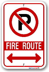 2fr007 fire route sign for the city of london