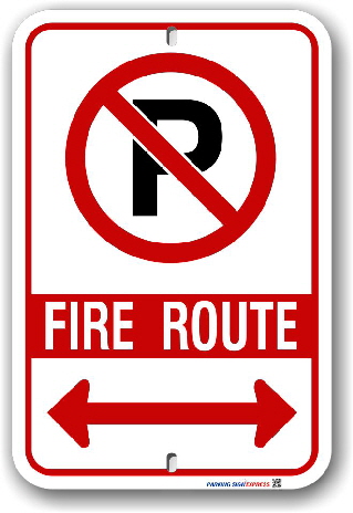 2fr007 Fire Route Sign for the City of London By-Law PS-113
