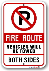 2fr010 fire route sign for the township of uxbridge by-law 2013-184