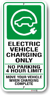 EV003 Electric vehicle parking only sign made by all signs co toronto