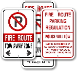 Fire Route Signs for Toronto, Mississauga, Scarborough, Peterburogh