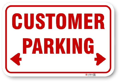 RCP001 Customer Parking sign