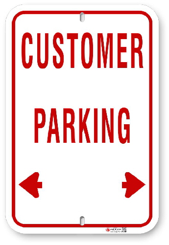 RCP002 Customer Parking sign