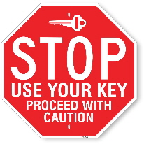 st003 stop sign for key entrance