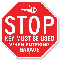 st005 stop sign for key entrance